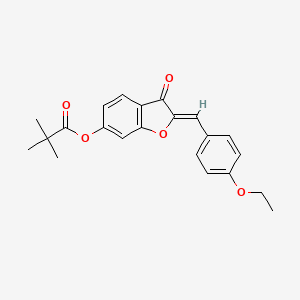 (2Z)-2-(4-ethoxybenzylidene)-3-oxo-2,3-dihydro-1-benzofuran-6-yl 2,2-dimethylpropanoate