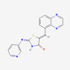 (5Z)-2-(pyridin-3-ylamino)-5-(quinoxalin-5-ylmethylidene)-1,3-thiazol-4(5H)-one