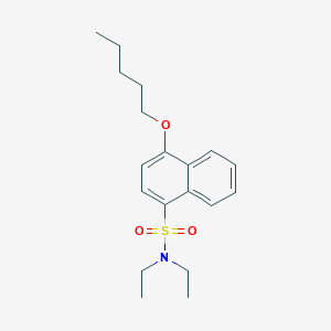 molecular formula C19H27NO3S B15108588 Diethyl[(4-pentyloxynaphthyl)sulfonyl]amine 