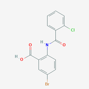 molecular formula C14H9BrClNO3 B15108609 3-Bromo-6-(2-chloro-benzoylamino)-benzoic acid 