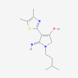 4-(4,5-dimethyl-1,3-thiazol-2-yl)-5-imino-1-(3-methylbutyl)-2,5-dihydro-1H-pyrrol-3-ol