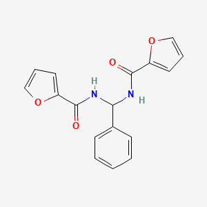 molecular formula C17H14N2O4 B15108641 N,N'-(phenylmethanediyl)difuran-2-carboxamide 