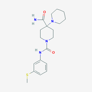 molecular formula C19H28N4O2S B15108644 [1,4'-Bipiperidine]-1',4'-dicarboxamide, N1'-[3-(methylthio)phenyl]- CAS No. 925200-04-0