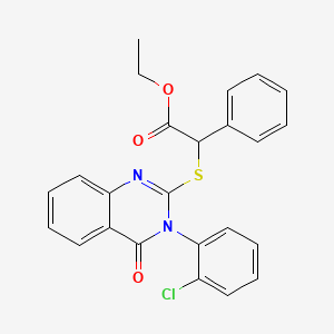 Ethyl 2-{[3-(2-chlorophenyl)-4-oxo-3,4-dihydroquinazolin-2-yl]sulfanyl}-2-phenylacetate