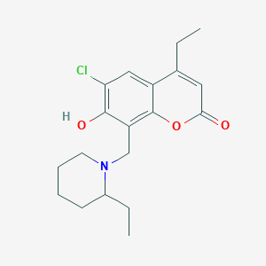 6-chloro-4-ethyl-8-[(2-ethylpiperidino)methyl]-7-hydroxy-2H-chromen-2-one