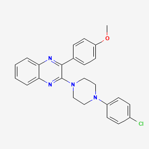 molecular formula C25H23ClN4O B15108683 Quinoxaline, 2-[4-(4-chlorophenyl)-1-piperazinyl]-3-(4-methoxyphenyl)- CAS No. 1307239-22-0