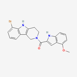 (6-bromo-1,3,4,5-tetrahydro-2H-pyrido[4,3-b]indol-2-yl)(4-methoxy-1H-indol-2-yl)methanone