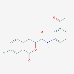 molecular formula C18H14ClNO4 B15108711 N-(3-acetylphenyl)-7-chloro-1-oxo-3,4-dihydro-1H-isochromene-3-carboxamide 