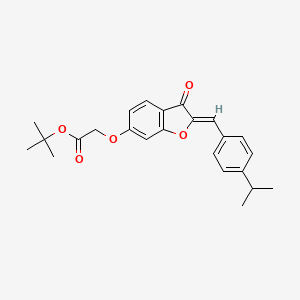 molecular formula C24H26O5 B15108718 Tert-butyl 2-(2-{[4-(methylethyl)phenyl]methylene}-3-oxobenzo[3,4-b]furan-6-yl oxy)acetate 