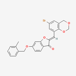 molecular formula C25H19BrO5 B15108725 (2Z)-2-[(6-bromo-4H-1,3-benzodioxin-8-yl)methylidene]-6-[(2-methylbenzyl)oxy]-1-benzofuran-3(2H)-one 