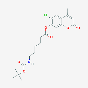 6-chloro-4-methyl-2-oxo-2H-chromen-7-yl 6-[(tert-butoxycarbonyl)amino]hexanoate