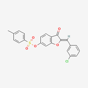 (2Z)-2-(3-chlorobenzylidene)-3-oxo-2,3-dihydro-1-benzofuran-6-yl 4-methylbenzenesulfonate