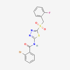 2-bromo-N-[(2Z)-5-[(2-fluorobenzyl)sulfonyl]-1,3,4-thiadiazol-2(3H)-ylidene]benzamide