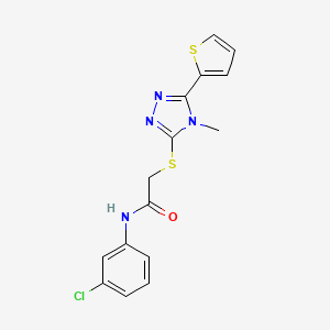 N-(3-chlorophenyl)-2-{[4-methyl-5-(thiophen-2-yl)-4H-1,2,4-triazol-3-yl]sulfanyl}acetamide