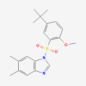 1-(5-tert-butyl-2-methoxybenzenesulfonyl)-5,6-dimethyl-1H-1,3-benzodiazole