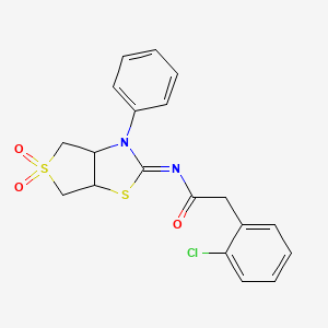 2-(2-chlorophenyl)-N-[(2Z)-5,5-dioxido-3-phenyltetrahydrothieno[3,4-d][1,3]thiazol-2(3H)-ylidene]acetamide