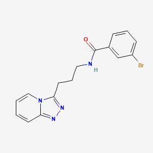 molecular formula C16H15BrN4O B15108880 3-bromo-N-[3-([1,2,4]triazolo[4,3-a]pyridin-3-yl)propyl]benzamide 