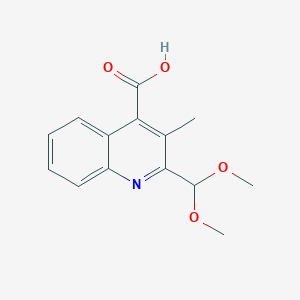 2-(Dimethoxymethyl)-3-methylquinoline-4-carboxylic acid