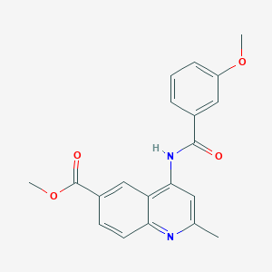 Methyl 4-[(3-methoxyphenyl)carbonylamino]-2-methylquinoline-6-carboxylate