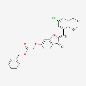 benzyl ({(2Z)-2-[(6-chloro-4H-1,3-benzodioxin-8-yl)methylidene]-3-oxo-2,3-dihydro-1-benzofuran-6-yl}oxy)acetate