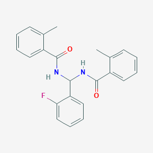 N,N'-[(2-fluorophenyl)methanediyl]bis(2-methylbenzamide)