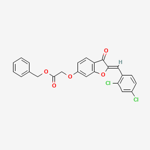 benzyl {[(2Z)-2-(2,4-dichlorobenzylidene)-3-oxo-2,3-dihydro-1-benzofuran-6-yl]oxy}acetate