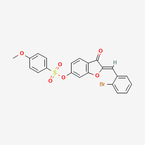 (2Z)-2-(2-bromobenzylidene)-3-oxo-2,3-dihydro-1-benzofuran-6-yl 4-methoxybenzenesulfonate