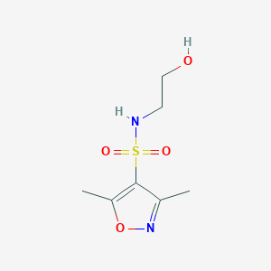 N-(2-hydroxyethyl)-3,5-dimethyl-1,2-oxazole-4-sulfonamide