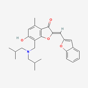 2-(Benzo[d]furan-2-ylmethylene)-7-{[bis(2-methylpropyl)amino]methyl}-6-hydroxy-4-methylbenzo[b]furan-3-one