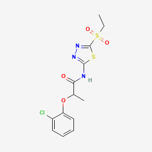 2-(2-chlorophenoxy)-N-(5-(ethylsulfonyl)-1,3,4-thiadiazol-2-yl)propanamide