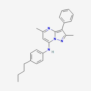 molecular formula C24H26N4 B15109062 N-(4-butylphenyl)-2,5-dimethyl-3-phenylpyrazolo[1,5-a]pyrimidin-7-amine 