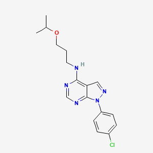 [1-(4-Chlorophenyl)pyrazolo[4,5-e]pyrimidin-4-yl][3-(methylethoxy)propyl]amine