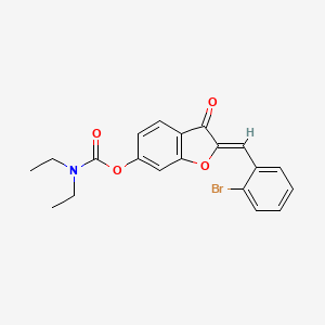 (2Z)-2-(2-bromobenzylidene)-3-oxo-2,3-dihydro-1-benzofuran-6-yl diethylcarbamate