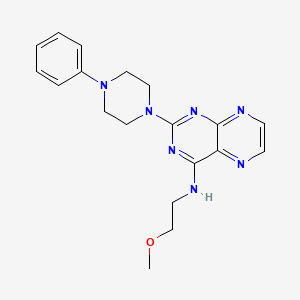 (2-Methoxyethyl)[2-(4-phenylpiperazinyl)pteridin-4-yl]amine