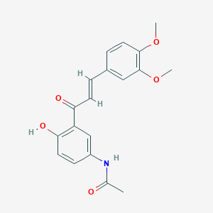 molecular formula C19H19NO5 B15109185 N-{3-[(2E)-3-(3,4-dimethoxyphenyl)prop-2-enoyl]-4-hydroxyphenyl}acetamide 