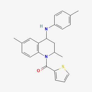 molecular formula C23H24N2OS B15109232 {2,6-dimethyl-4-[(4-methylphenyl)amino]-3,4-dihydroquinolin-1(2H)-yl}(thiophen-2-yl)methanone 