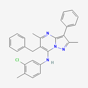 6-benzyl-N-(3-chloro-4-methylphenyl)-2,5-dimethyl-3-phenylpyrazolo[1,5-a]pyrimidin-7-amine