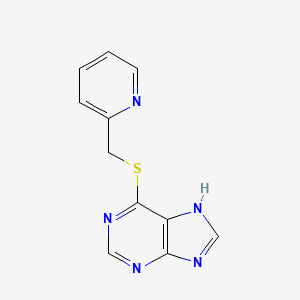 molecular formula C11H9N5S B15109267 Purine, 6-(2-pyridylmethylthio)- CAS No. 82499-10-3