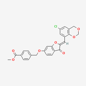 molecular formula C26H19ClO7 B15109278 methyl 4-[({(2Z)-2-[(6-chloro-4H-1,3-benzodioxin-8-yl)methylidene]-3-oxo-2,3-dihydro-1-benzofuran-6-yl}oxy)methyl]benzoate 