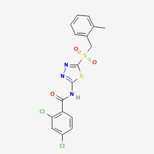 2,4-dichloro-N-(5-((2-methylbenzyl)sulfonyl)-1,3,4-thiadiazol-2-yl)benzamide