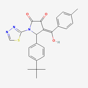 5-(4-tert-butylphenyl)-3-hydroxy-4-[(4-methylphenyl)carbonyl]-1-(1,3,4-thiadiazol-2-yl)-1,5-dihydro-2H-pyrrol-2-one