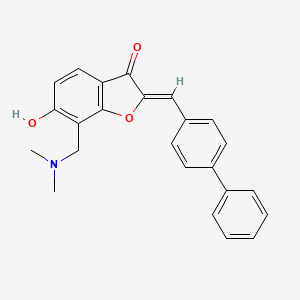 molecular formula C24H21NO3 B15109333 (2Z)-2-(biphenyl-4-ylmethylidene)-7-[(dimethylamino)methyl]-6-hydroxy-1-benzofuran-3(2H)-one 