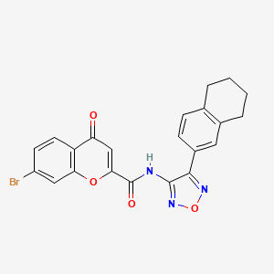 7-bromo-4-oxo-N-[4-(5,6,7,8-tetrahydronaphthalen-2-yl)-1,2,5-oxadiazol-3-yl]-4H-chromene-2-carboxamide