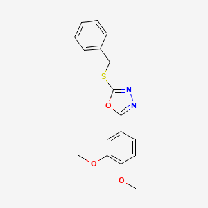 2-(Benzylsulfanyl)-5-(3,4-dimethoxyphenyl)-1,3,4-oxadiazole