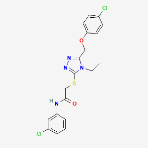 2-({5-[(4-chlorophenoxy)methyl]-4-ethyl-4H-1,2,4-triazol-3-yl}sulfanyl)-N-(3-chlorophenyl)acetamide