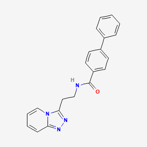 N-[2-([1,2,4]triazolo[4,3-a]pyridin-3-yl)ethyl]biphenyl-4-carboxamide