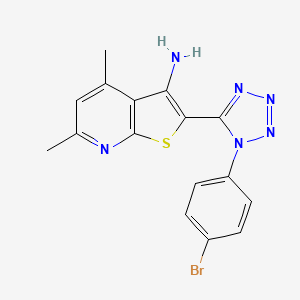 2-[1-(4-bromophenyl)-1H-tetrazol-5-yl]-4,6-dimethylthieno[2,3-b]pyridin-3-amine