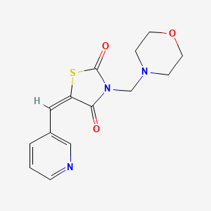 3-(Morpholin-4-ylmethyl)-5-(3-pyridylmethylene)-1,3-thiazolidine-2,4-dione