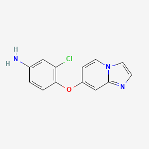 molecular formula C13H10ClN3O B1510951 3-Chloro-4-(imidazo[1,2-a]pyridin-7-yloxy)aniline 
