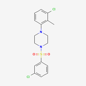 molecular formula C17H18Cl2N2O2S B15109542 1-(3-Chloro-2-methylphenyl)-4-(3-chlorobenzenesulfonyl)piperazine 